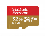 Atminties kortelė SanDisk Extreme microSDHC 32GB 100/60 MB/s V30 A1 U3 4K (SDSQXAF-032G-GN6MA)