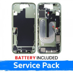 Apple iPhone 17 vidurinio rėmo korpusas + baterija / &Scaron;alavijo žalia / (Aptarnavimo pakuotė)