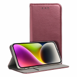 SMART MAGNETO knygos tipo dėklas telefonui MOTOROLA EDGE 60 burgundi&scaron;kas