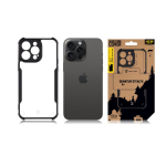 Tactical Quantum Stealth Dėklas for Apple iPhone 15 Pro Max Skaidrus/Juodas