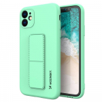 Wozinsky Dėklas telefonui su stovu iPhone 12 mini silikoninis dėklas mėtų