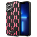 Karl Lagerfeld Monogramos plok&scaron;telės dėklas telefonui iPhone 13 Pro Max 6.7" - rožinis