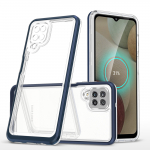 Skaidrus 3in1 dėklas telefonui Samsung Galaxy A12 5G rėmelis gelis mėlynas