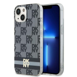 DKNY IML languotas mono ra&scaron;tas ir spausdintos juostelės Magnetinis dėklas iPhone 15 / 14 / 13 - juoda