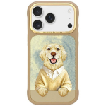 Nimmy Gentle Pets Series Dog MagSafe dėklas iPhone 17 Pro Max rudas