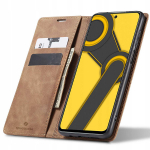 Spacecase piniginės dėklas Redmi Note 9S/9 Pro &scaron;viesiai rudas