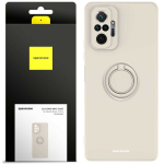 Spacecase Silikoninis dėklas su žiedu Redmi Note 10 Pro kaulo spalvos
