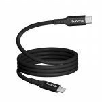 Crong Soft Link USB-C&ndash;USB-C laidas, 1,2 m, 100 W PD, 5 A, juodas
