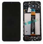 Ekranas Samsung A136 A13 5G su lietimui jautriu stikliuku ir rėmeliu Black originalus