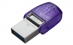 Kingston Technology DataTraveler microDuo 3C USB atmintukas 128 GB USB Type-A / USB Type-C 3.2 Gen 1 (3.1 Gen 1) Nerūdijančiojo plieno, Violetinė