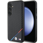 BMW Carbon Tricolor Line MagSafe dėklas Samsung Galaxy S24+ juodas