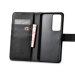 iCarer Piniginės dėklas Samsung Galaxy S23 odinis dėklas piniginė juodas