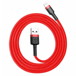 Baseus Cafule USB Lightning kabelis 2.4A 1m (juodas + raudonas)