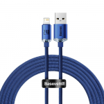 Baseus kabelis Crystal Shine USB - Lightning 2,0 m 2,4A mėlynas