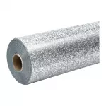 HTVRONT terminio perkėlimo plėvelė su blizgučiais, 30.5 cm &times; 90 cm, sidabro spalvos