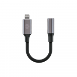 Forever adapteris audio AJL-01 3,5 mm ausinių ki&scaron;tukas - Lightning juodas