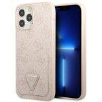 Guess 4G Triangle Logo Cardslot dėklas telefonui iPhone 13 Pro Max - rožinė