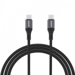 Dudao L3CC USB-C - USB-C 60W 1.2m pintas kabelis - juodas