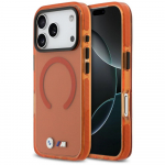 BMW M IML Shockproof Metal Logos MagSafe Dėklas for iPhone 17 Pro Max - Pro oranžinis