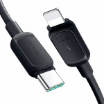 USB Laidas Joyroom "A14" juodas "Type-C / Lightning" 120cm (iki 20W)
