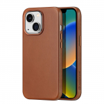 Dux Ducis Naples dėklas iPhone 14 Plus magnetinis odinis dėklas MagSafe rudas