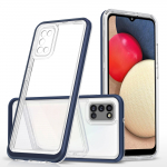 Skaidrus 3in1 dėklas Samsung Galaxy A03s (166) rėmelio gelis mėlynas