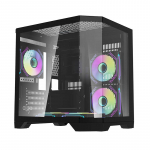 Darflash FT350 computer dėklas + 5 aRGB fans (juodas)