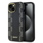 DKNY Odinis langeliais ra&scaron;tuotas magnetinis dėklas iPhone 14/15/13 - juodas