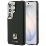 Guess dėklas Rhinestone Round Logo MagSafe for Samsung Galaxy S26 Ultra juodas