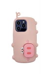 Dėklas 3D PIG SU IPHONE 14 PRO STAND