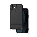 Paprastas anglies dėklas iPhone 12 6,1" juodas