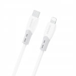 Dudao L25SX 30W USB-C - Lightning laidas with Soft Silicone Braid 1m - baltas