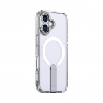 Hybrid Armor X dėklas telefonui iPhone 17 su stovu, suderinamas su MagSafe - permatomas