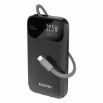 Dudao K31 10000mAh 22.5W PD I&scaron;orinė baterija su įmontuotu kabeliu - juoda