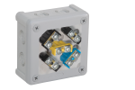Virsmas kaste ar 12 ieplūdes atverēm VIPLAST VP-41 pelēka IP55 98×98×42mm 041-53