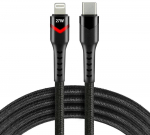 USB-C / Lightning kabelis Apple iPhone LED RGB everActive CBB-1CIR 100cm PD 27W