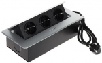 Mēbeļu pagarinātājs 3 rozetes FPS-3S/CABLE