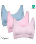 Besiūlė bambukinė liemenėlė GAUBERT (3 vnt.) S/M Pastelė