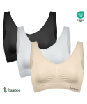 Besiūlė bambukinė liemenėlė GAUBERT (3 vnt.) 2XL/3XL Klasika