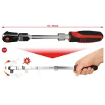 Terk&scaron;lė teleskopinė, 1/4" SlimPOWER, su &scaron;arnyru, 72 dantų, KS Tools