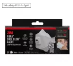 Respiratorius su i&scaron;kvėpimo vožtuvu Aura 9332+, retail pack FFP3, 3M
