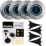 Saulės energijos sodo &scaron;viestuvai, 16 LED, 4 vnt. KELTIN K02028