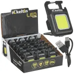 Mini ki&scaron;eninis žibintuvėlis su magnetu, LED COB 6 W, 500 mAh, 300 lm, IPX4