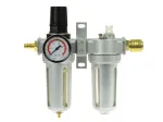 Oro filtro, slėgio reguliatoriaus ir tepalinės komplektas su manometru, 1/2&Prime; NPT