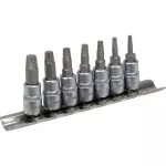 Užlūžusių varžtų i&scaron;sukėjų rinkinys 1/4" TORX 7vnt. (smulkus sriegis)