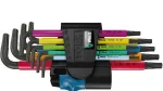 L-raktų komplektas TORX 967 SL/9, Wera
