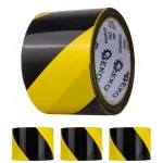 Geltona ir juoda įspėjamoji juosta, 100 m &times; 70 mm GEKO G01826