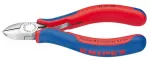 Žnyplės &scaron;oninio kirpimo 125mm su spyruokle, Knipex