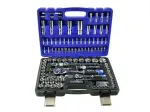 GEKO įrankių rinkinys i&scaron; poliruoto CrV plieno, 108 dalys, 1/2&Prime; ir 1/4&Prime;