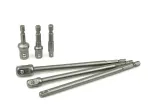 Galvučių adapterių su HEX kotu rinkinys, 1/4&Prime;, 3/8&Prime;, 1/2&Prime;, 6 vnt.